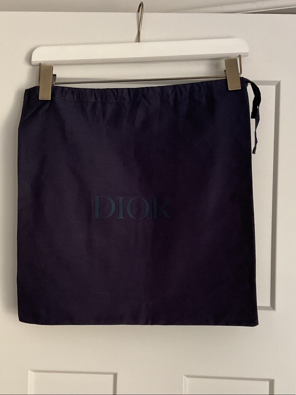 Authentic Dior Navy Blue Logo Drawstring Dust Bag / Replacement Pouch